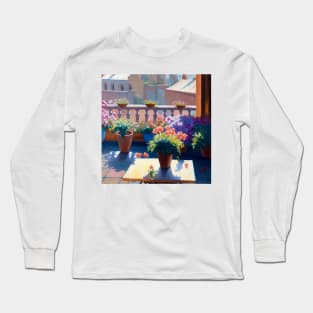 Sunny terrace in Barcelona Long Sleeve T-Shirt